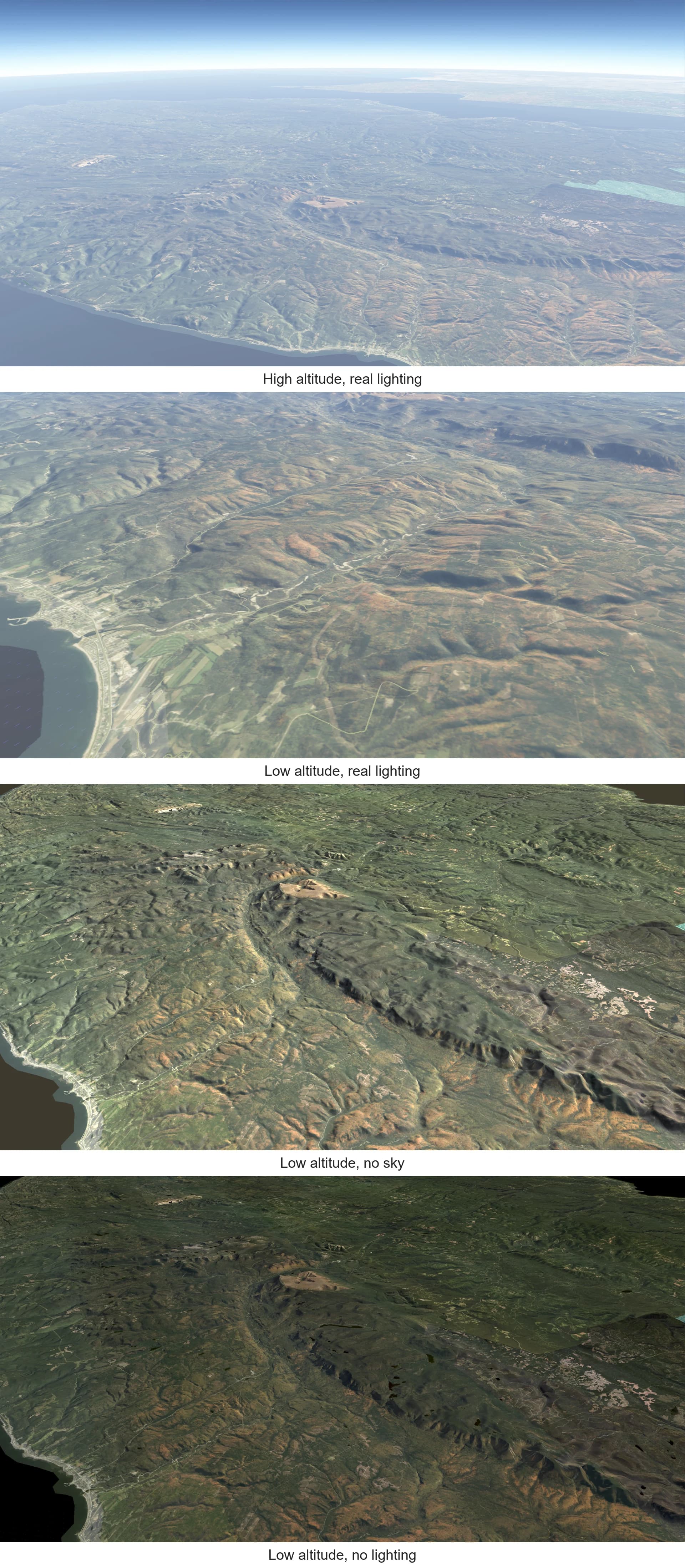 Terrain 3D early stage, ortho 10 m + SRTM