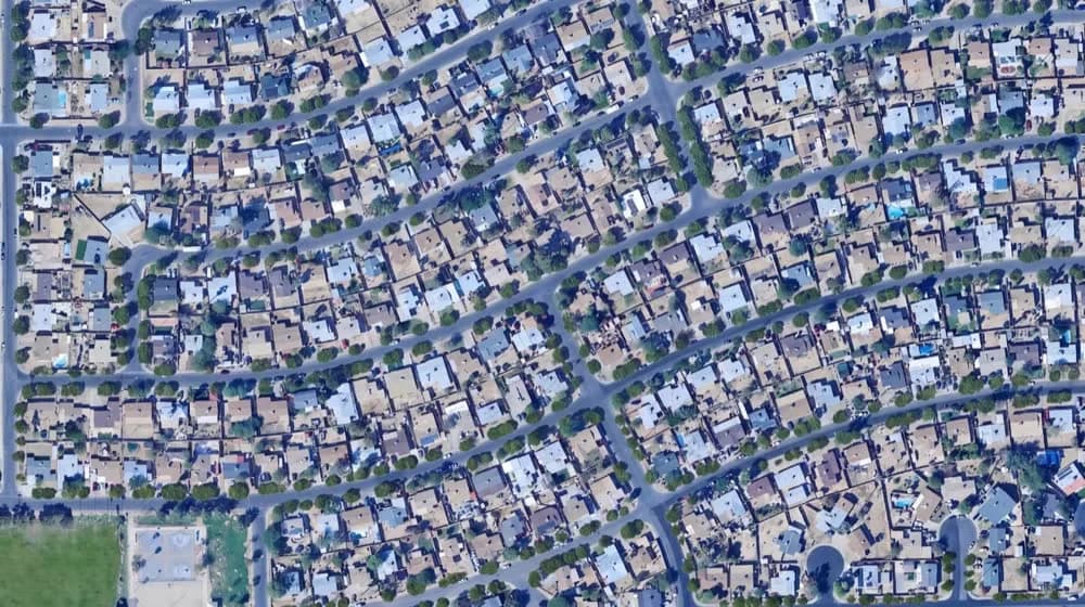Planificación urbana, generado por AI Edit sobre una ortofoto real