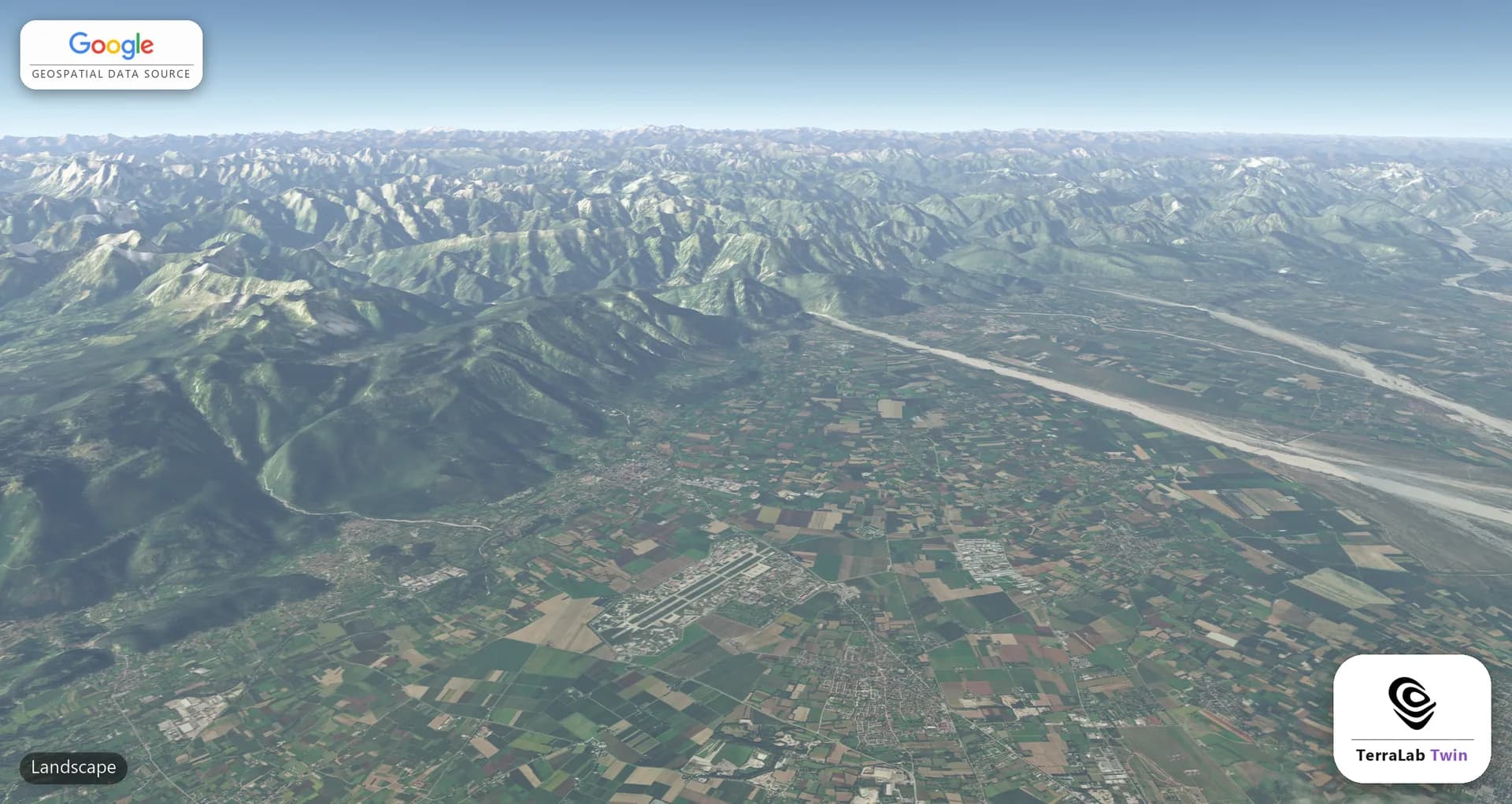 Alpine valley, Google data