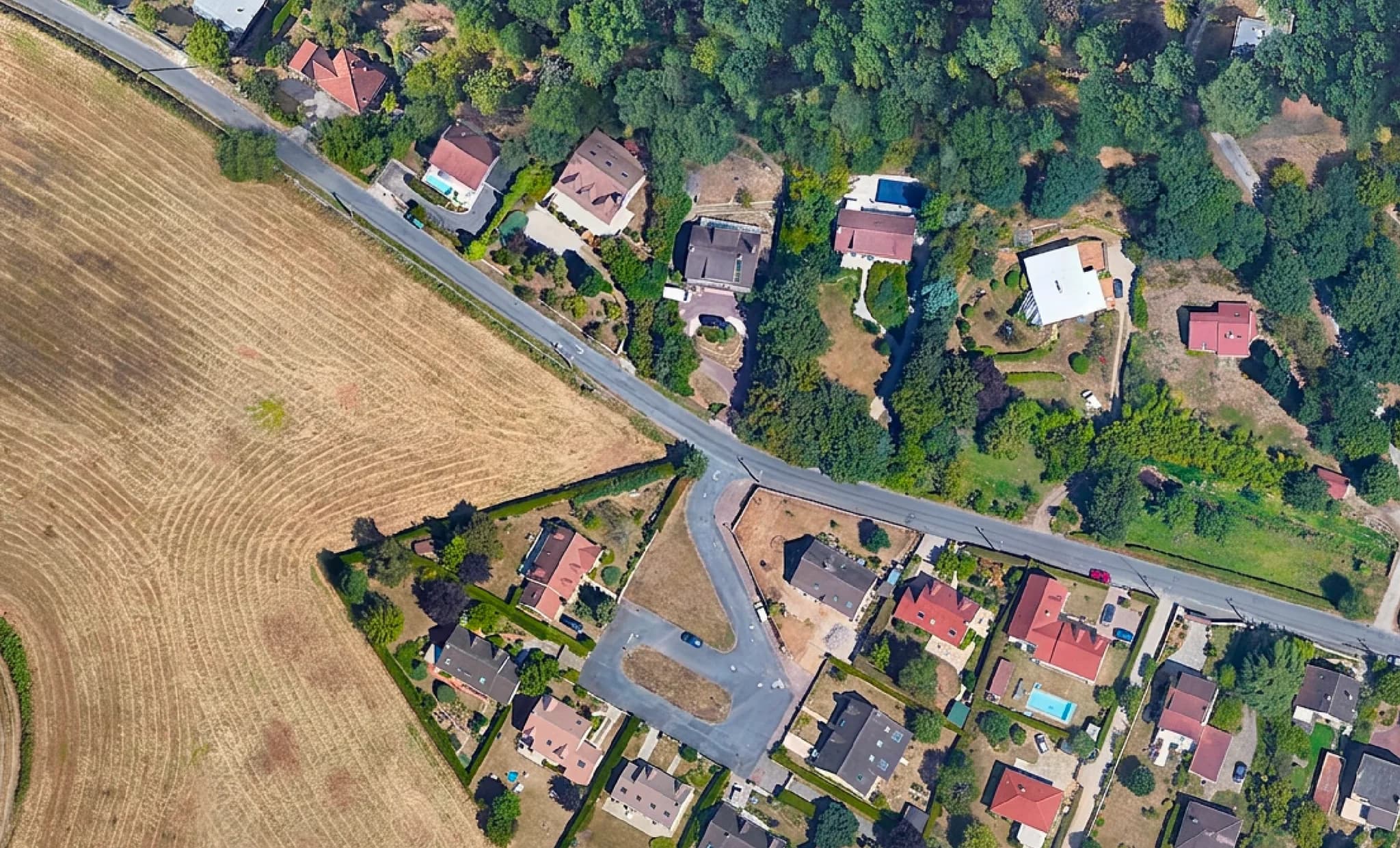 Orthophoto haute résolution générée par AI Edit