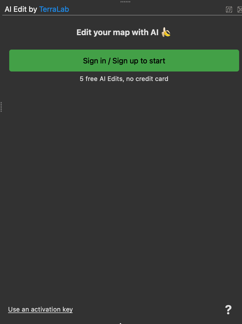 The logged-out AI Edit panel