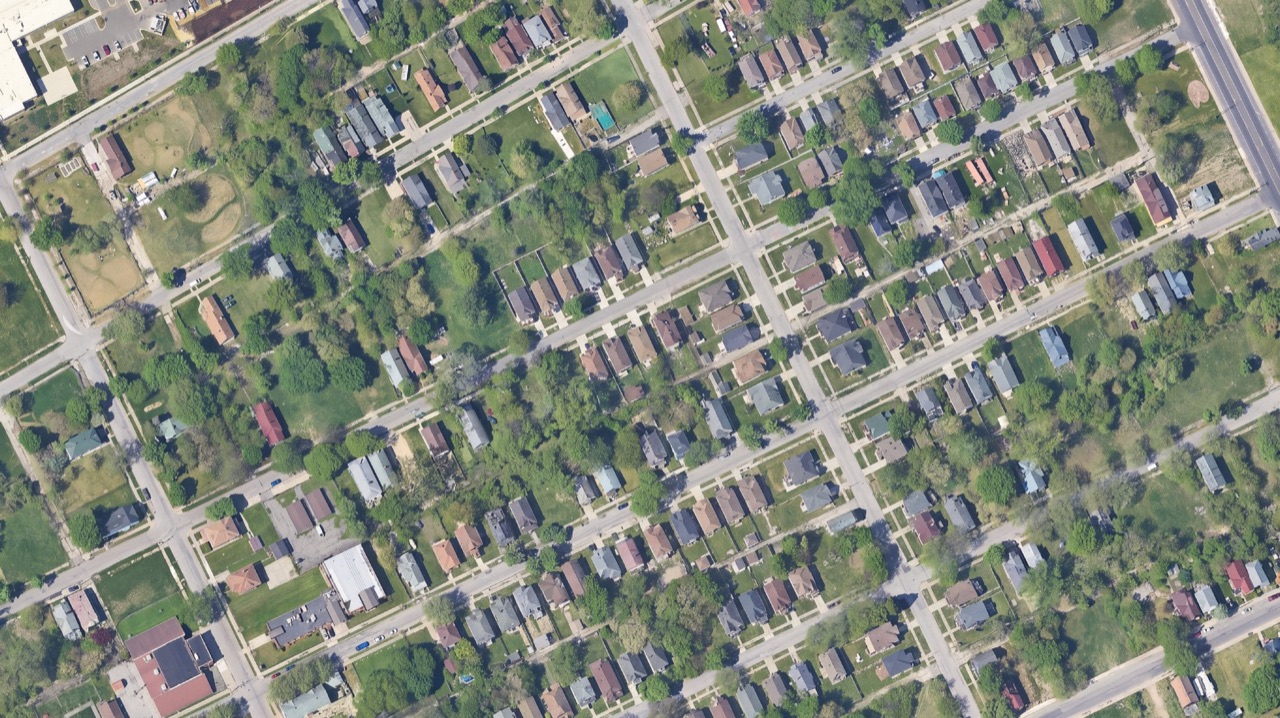 Suburban block with infill housing added (after)