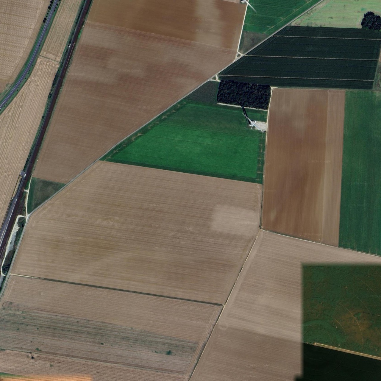 Solar farm added to a field (before)